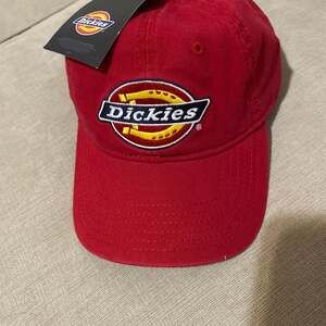 Dickies Red Baseball Cap Adjustable Dad Hat